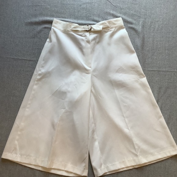 Tomboy of California Pants - Vintage Tomboy of California White Culottes Wide Leg Shorts Belted 023516 11
